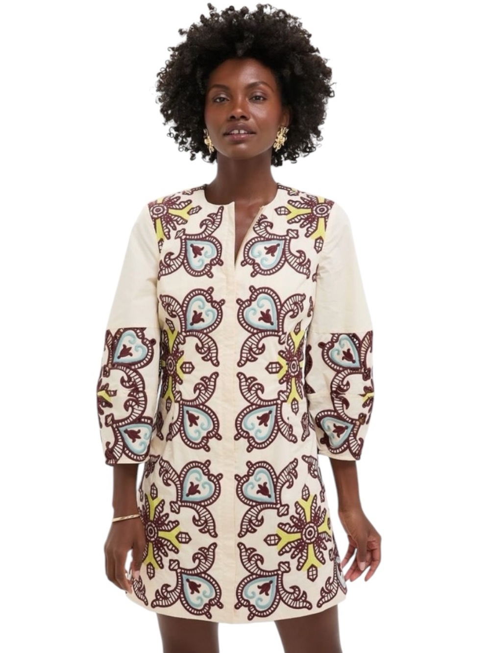 NEW Tuckernuck Rhoda tunic dress. Citron and blue slate. US 8. NWT